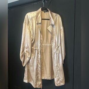 Gold long blazer